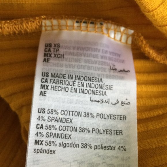 Style & Co Mock Turtleneck Gold Ribbed Dress, XS  -  NWT - Picture 6 of 7